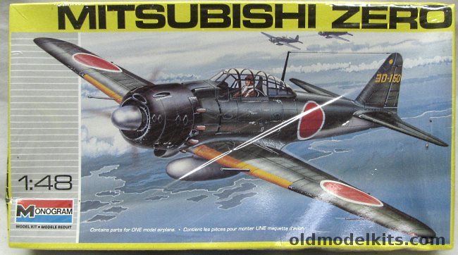 Monogram 1/48 Mitsubishi Zero A6M5, 5222 plastic model kit